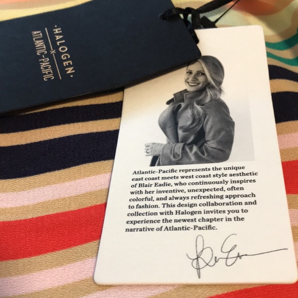 HALOGEN X ATLANTIC-PACIFIC Striped Shift Dress - Picture 12 of 13